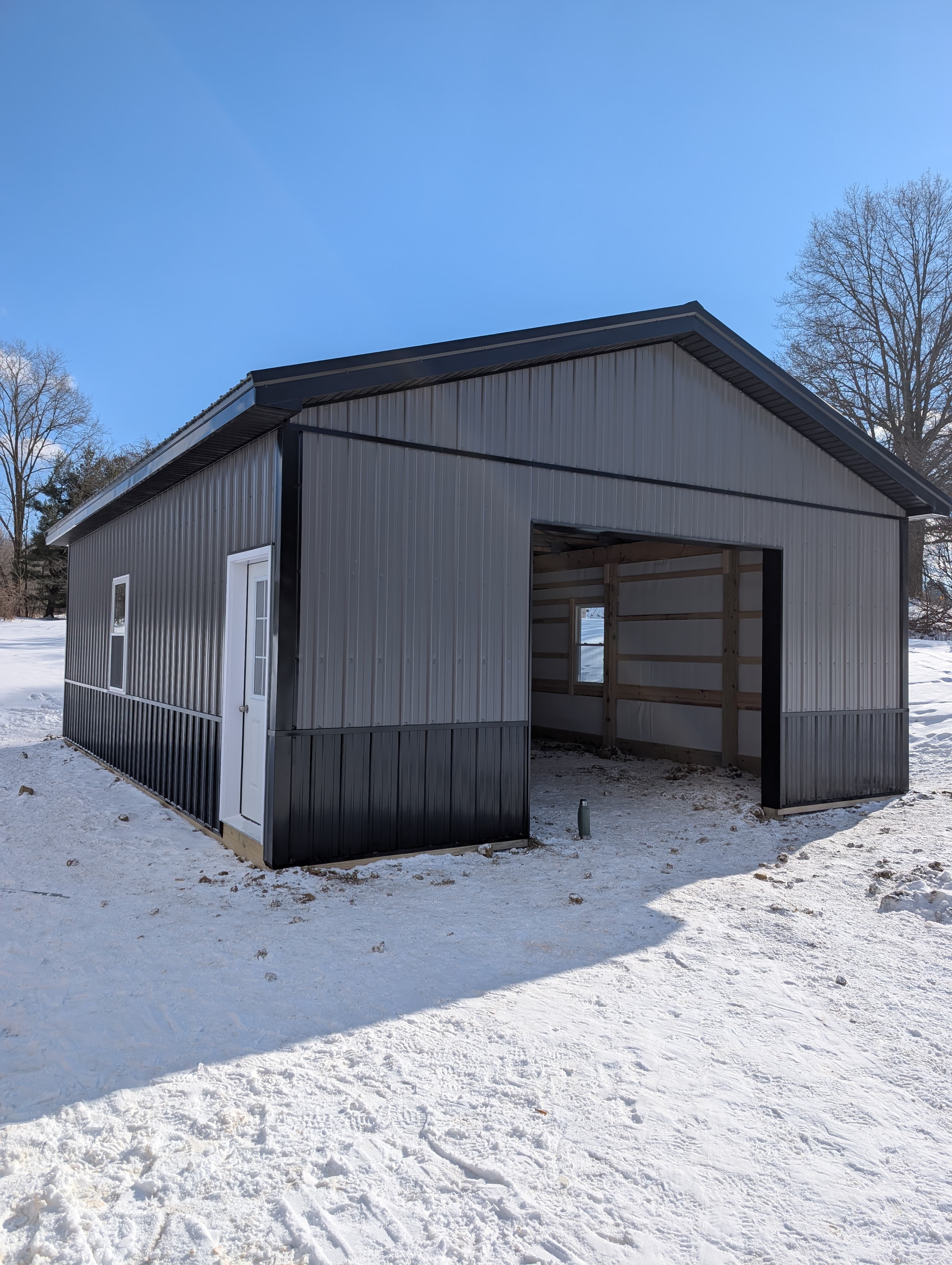 Custom pole barn garage